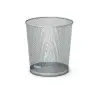 ErichKrause Papelera de 12L Redonda Acero Inoxidable Color Plata para Oficina
