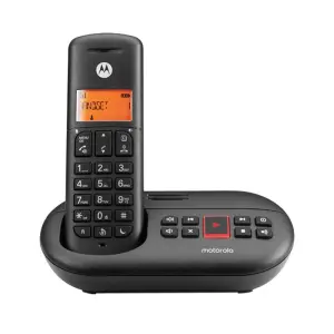 Motorola Teléfono Inalámbrico E211 Negro DECT Digital con Contestador