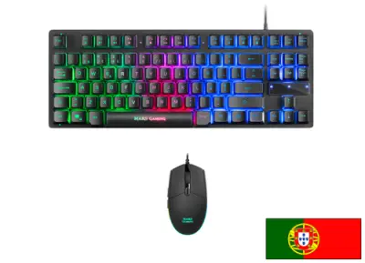 Mars Gaming Combo MCPTKL - Teclado TKL y Ratón Ligero RGB - Hasta 3200 DPI