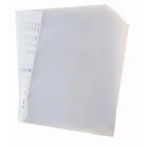 Elba Pack de 100 Fundas Multitaladro PP 70 Micras Tamaño Folio Acabado Cristal