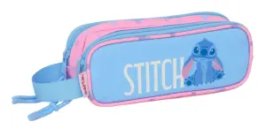 Safta Portatodo Stitch Bright con Cremallera y Asa Lateral 1L Azul 210x60x80mm
