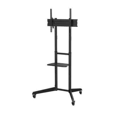 Aisens Soporte de Suelo Eco con Rueda para Monitor/TV 37-70" hasta 50Kg - Negro