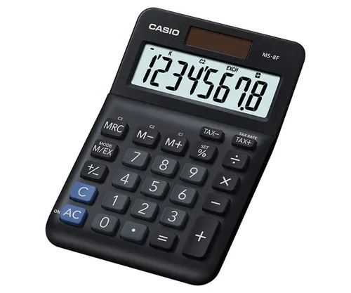 Casio Calculadora De Oficina Sobremesa Negro 8 Dígitos Ms-8F