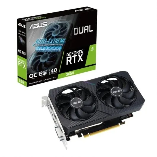 Asus Dual Geforce Rtx 3050 V2 Oc Edition Tarjeta Grafica 8Gb Gddr6 Nvidia - Pcie 4.0, Hdmi, Dvi-D, Displayport