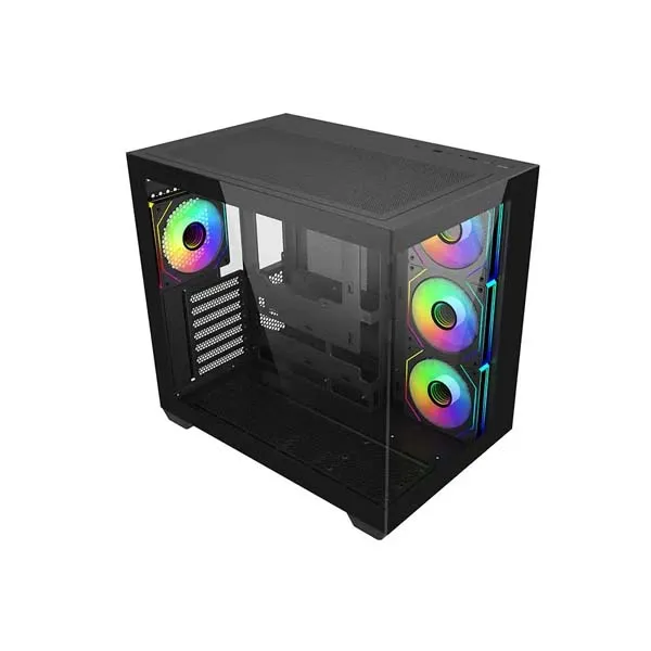 Cooler Master Elite 681 Caja Semitorre Atx/Microatx/Mini-Itx - 4 Ventiladores 120Mm Rgb - Vista Panoramica - Doble Camara - Audio - 2Xusb-A - 1Xusb-C - 520X344X440Mm - Color Negro