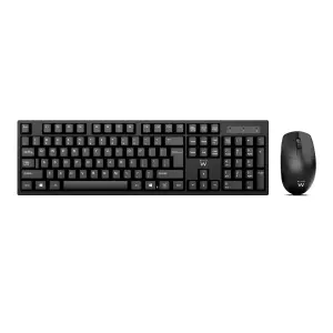 Ewent Teclado y Ratón Inalámbricos USB-A 2.4GHz QWERTY IT 1000dpi Alcance 10m Color Negro