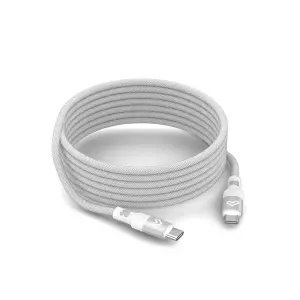 Energy Sistem Cable USB-C 2.0 Magnet Roll 1.5m - Hasta 60W y 480Mbps - Blanco