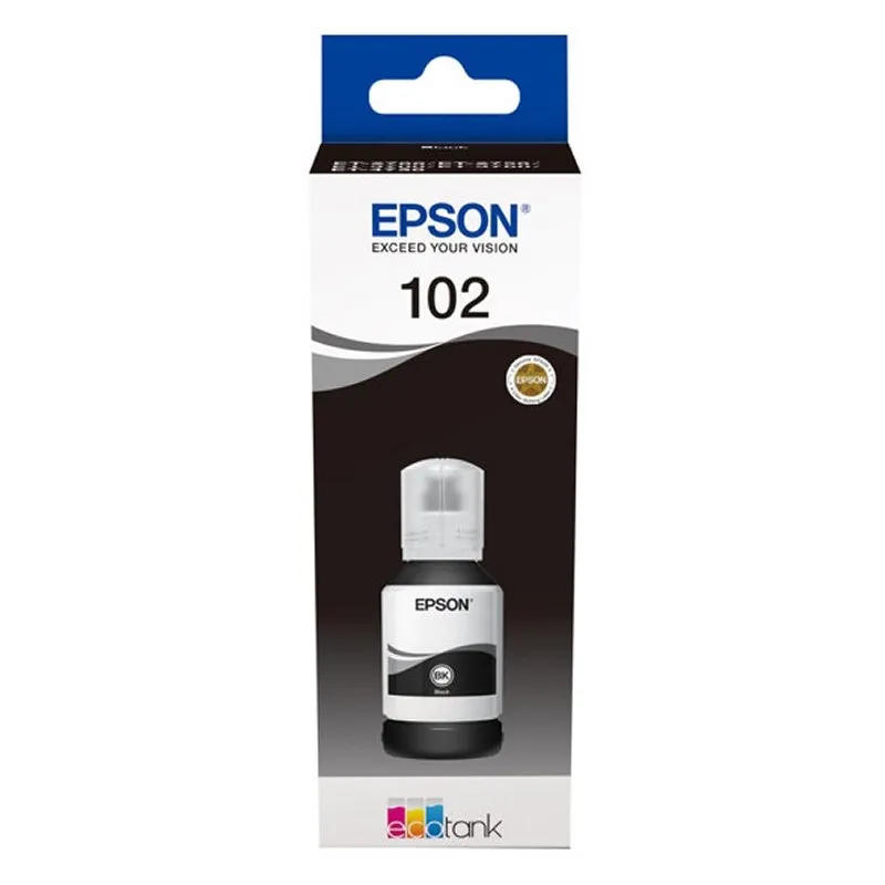 Epson Tinta Bote Negro Ecotank Nº 102 para ET-2700, 2750, 3700, 3750, 4750