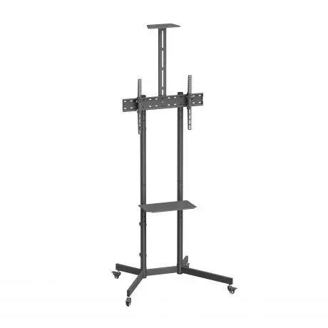 Ewent Soporte de Suelo con Ruedas para Pantallas 37"-70", VESA 600x400mm, 50Kg, Negro