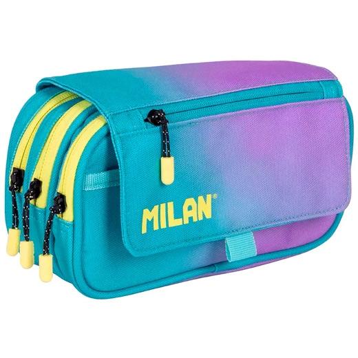 Milan Portatodo 4 Cremalleras Con Solapa Sunset Turquesa