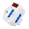 Ewent Regleta de Pared 3 Tomas Italianas Tipo L/Schuko 10/16A con Interruptor y Protección Infantil - Color Blanco