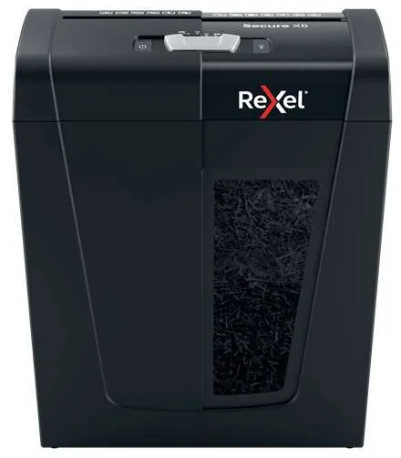 Rexel Secure X8 Destructora De Papel Manual Corte En Particulas P-4 - Destruye Hasta 8 Hojas A La Vez - Capacidad De La Papelera 14L - Color Negro