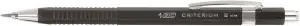 Bic Criterium Portaminas 2mm HB Retráctil con Goma y Clip Metálico, Negro