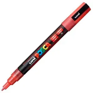 Posca Marcador PC-3ML Punta Cónica 0,9 - 1,3 mm Rojo Purpurina
