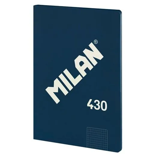 Milan Libreta Encolada A4 48H Papel 95Gr Cuadriculado Serie 1918 Azul