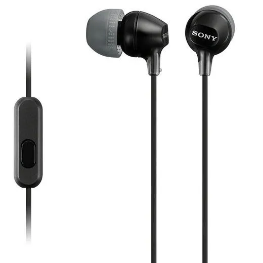 Sony Auriculares Ex-15Ap Internos Ligeros C/Micrófono Conector Jack 3.5 Negro