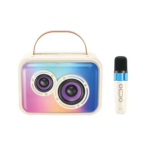 Xo F54 Altavoz Karaoke - Bluetooth 5.3 - 20W - Funcion Tws - Microfono Inalambrico - Bateria 1800Mah - Color Blanco