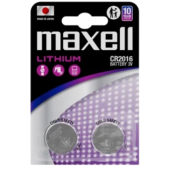 Maxell Pack De 2 Pilas Litio De Boton Cr2016 3V