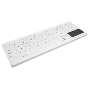 Cherry Teclado USB Blanco Con Touchpad Lavable y Desinfectable