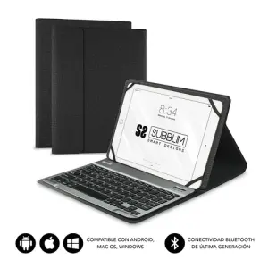 SUBBLIM Funda Con Teclado KEYTAB PRO Bluetooth 10,1" Negra