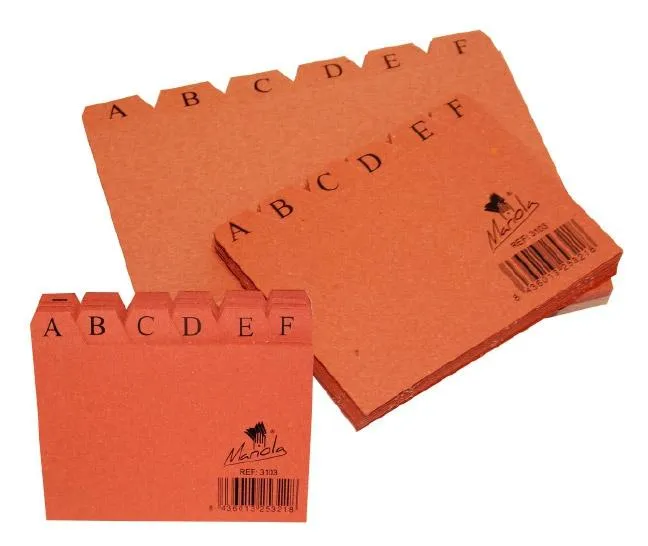 Mariola Índice Para Ficheros A-Z 150X100 Cartón Cuero