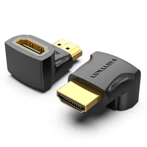 Vention Pack de 2 Adaptadores HDMI Macho a Hembra 4K 90º Negro