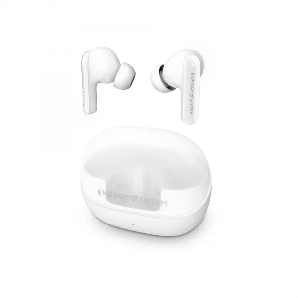 Energy Sistem Auriculares Anc -30Db - Quad Mic - Bluetooth 5.4 - 25H Autonomia - Ipx4 - Plastico Reciclado - Color Blanco