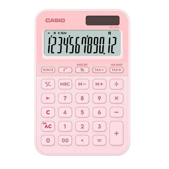 Casio Calculadora De Oficina Sobremesa Negro 12 Dígitos Ms-20Yc-Lp