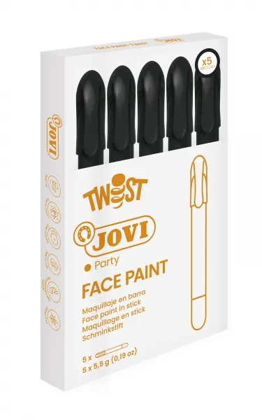 Jovi Twist Stick de Pintura de Cara Hipoalergénico Base Agua Color Negro