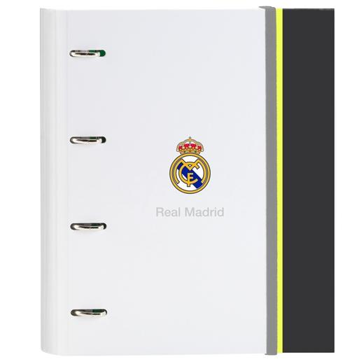 Safta Carpeta Anillas 4X35Mm C/Recambio A4 100H 80Gr Tapa Dura Real Madrid Equip. 25/26