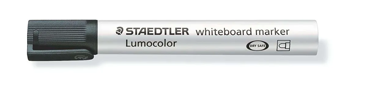 Staedtler Lumocolor 351 Rotulador Para Pizarra - Punta Redonda - Trazo 2Mm - Capuchon Con Clip - Color Negro