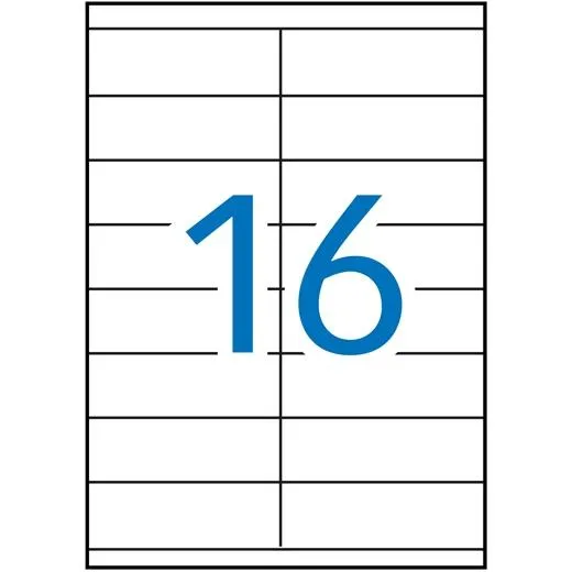 Apli Pack de 1.600 Etiquetas Rectangulares 105x35mm Adhesivo Permanente Color Blanco