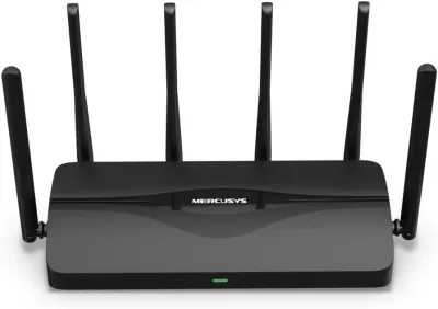 Mercusys MR47BE Router WiFi 7 TriBanda BE9300, 3 Puertos 10/100/1000/2500Mbps, Easymesh, MU-MIMO, Negro