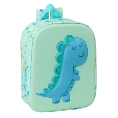 Safta Mochila Guardería 3D 6L Color Menta con Asa de Mano y Asas Regulables