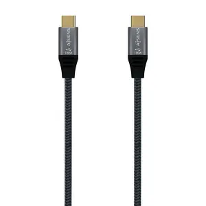 Aisens Cable USB 3.1 Gen 2x2 20Gbps 5A Tipo USB-C a USB-C Gris 2M