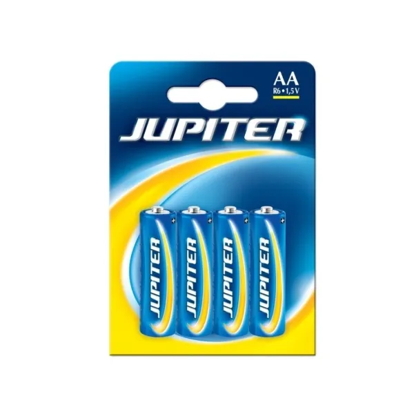 Jupiter Pack de 4 Pilas Salinas R06 AA para Aparatos de Bajo Consumo
