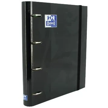 Oxford Carpeta Anillas 4X35mm Classic European Binder con Recambio 100H A4+ T/Extradura Negro