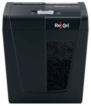 Rexel Secure X10 Destructora de Papel Manual P-4, 10 Hojas, 18L, Negro