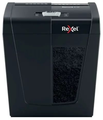 Rexel Secure X10 Destructora de Papel Manual P-4, 10 Hojas, 18L, Negro