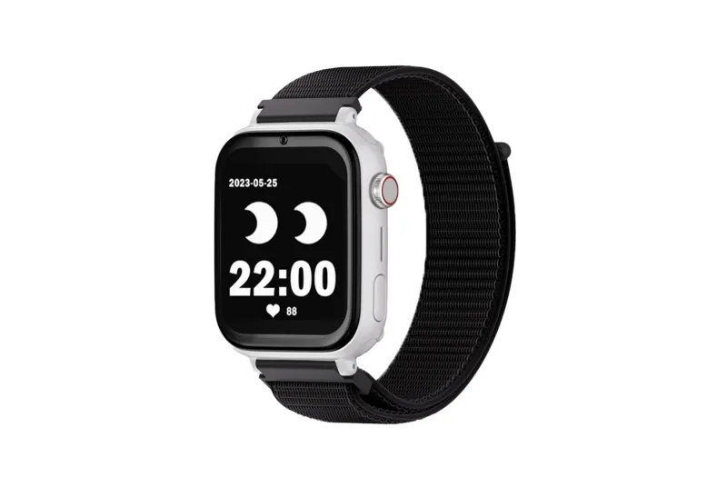 Savefamily Reloj Inteligente Smartwatch Infantil Savewatch Plus Con Gps Y Llamada - Ip67 - Boton Sos - Carcasa Blanca - Correa Tela Negra