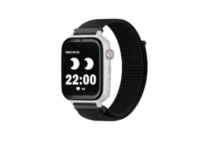 Savefamily Reloj Inteligente Smartwatch Infantil SaveWatch Plus con GPS y Llamada - IP67 - Boton SOS - Carcasa Blanca - Correa Tela Negra