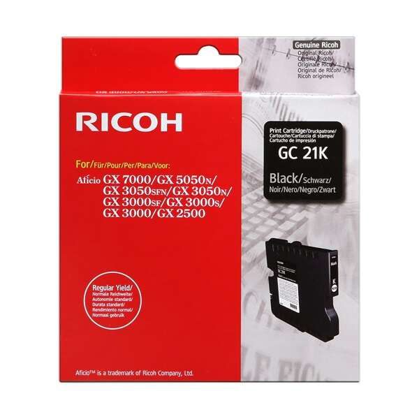 Ricoh Gc21K Negro Cartucho De Gel Original - 405532