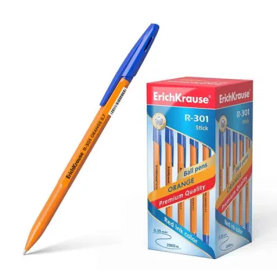 ErichKrause R-301 Bolígrafo Naranja 0.7mm Punta Ventilada Cuerpo Opaco
