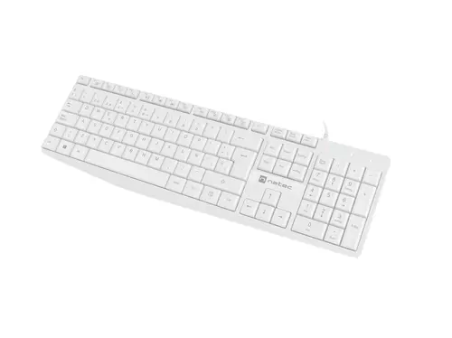 NATEC Teclado Universal USB QWERTY Español Blanco NKL-1949