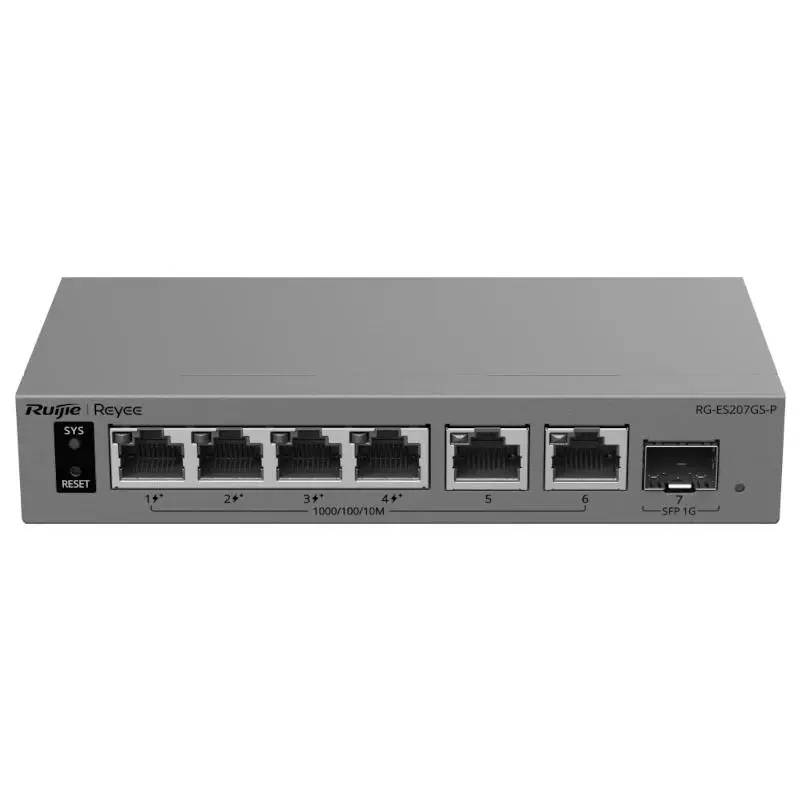 Ruijie Networks Reyee RG-ES207GS-P Switch Cloud 4P PoE + 2P 1G