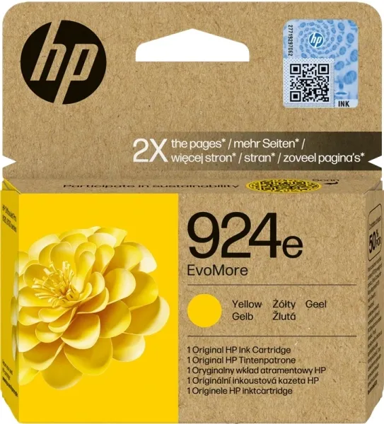 HP Tinta Amarilla 800P OfficeJet Pro 8120, 8130 Series - 924E XL
