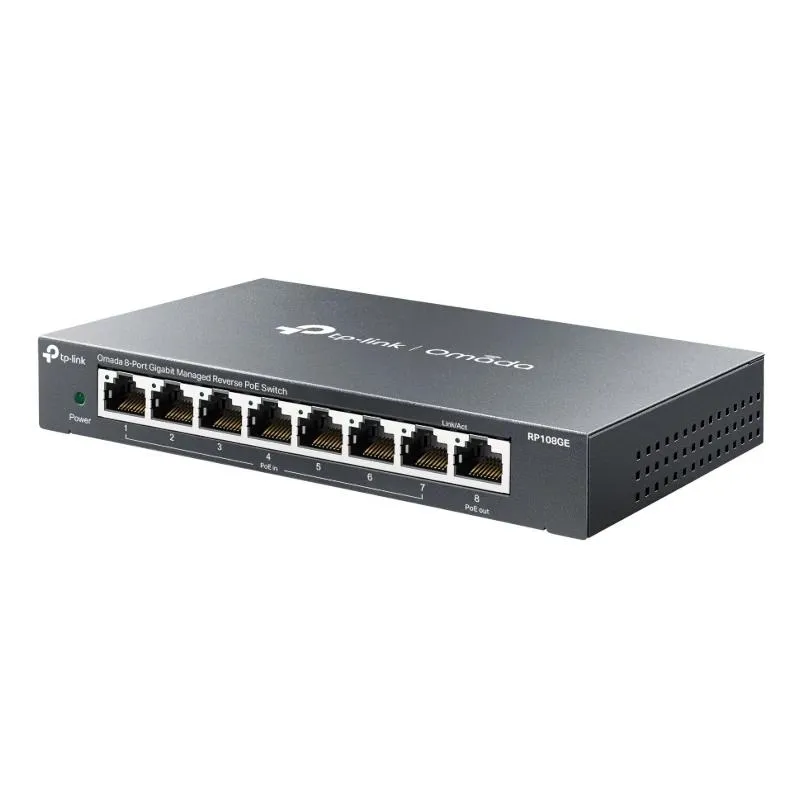Tp-Link Rp108Ge Switch 7Xgb Poe In 1Xgb Poe Out