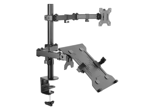 Soporte De Mesa Equip 650119 Para 1 Pantalla 13"-32" Doble Brazo 2 Pantallas O 1 Pantalla + 1 Portatil (Bracket Para 1 Pantalla Portatil Incl) Vesa St