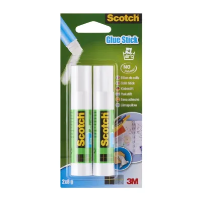 Scotch Pack de 2 Pegamentos en Barra Adhesivo Sólido 8gr Color Transparente
