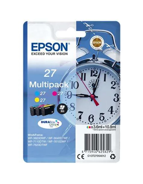 Epson T2705 (27) Pack De 3 Cartuchos De Tinta Originales - C13T27054012